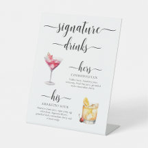 Leyton Modern Minimal Signature Drinken Sign