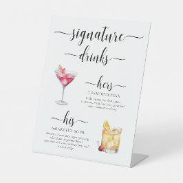 Leyton Modern Minimal Signature Drinken Sign Reclamebord Met Voetstuk