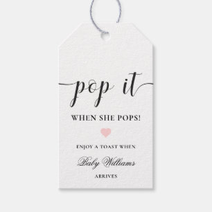 Leyton Modern Minimale Pop Het Label Champagne Cadeaulabel