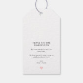 Leyton Modern Minimale Pop Het Label Champagne Cadeaulabel (Achterkant)