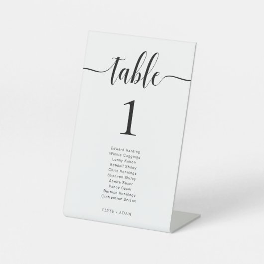 Leyton Modern Minimalist Weddenschappen Reclamebord Met Voetstuk (Voorkant)