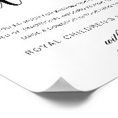 Leyton Modern Minimum in Lieu Favor Sign Poster (Hoek)