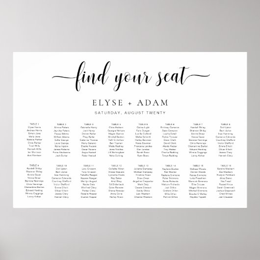 Leyton Moderne Minimale 16-tafel Poster (Voorkant)