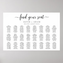 Leyton Moderne minimale 24-tafelzitjes Poster