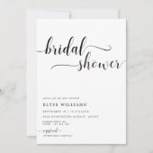 Leyton Moderne Minimale Bridal Shower Kaart (Voorkant)