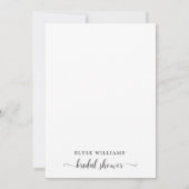 Leyton Moderne Minimale Bridal Shower Kaart (Achterkant)