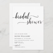 Leyton Moderne Minimale Bridal Shower Kaart (Voorkant / Achterkant)