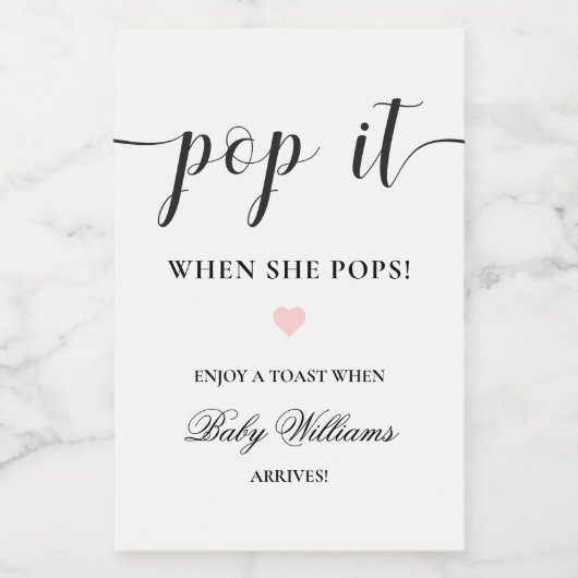 Leyton Moderne Minimale Pop Het Mini Fles Etiket (Enkel label)