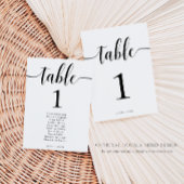 Leyton Moderne Minimalistische Tafelkaart voor de  Kaart