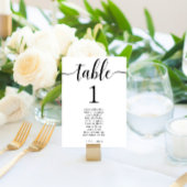 Leyton Moderne Minimalistische Tafelkaart voor de  Kaart