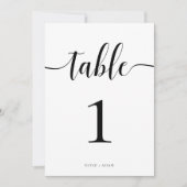 Leyton Moderne Minimalistische Tafelkaart voor de  Kaart (Voorkant)