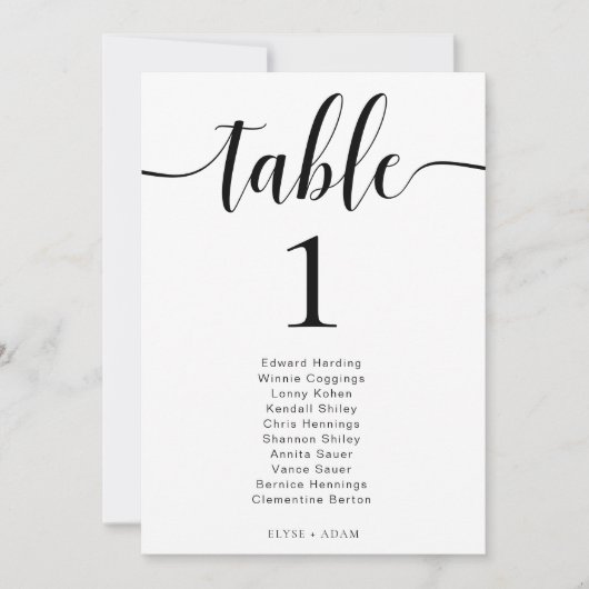 Leyton Moderne Minimalistische Trouwtafel Nummer Kaart (Voorkant)