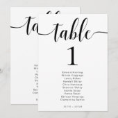 Leyton Moderne Minimalistische Trouwtafel Nummer Kaart (Voorkant / Achterkant)