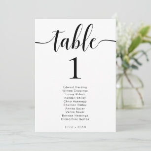 Leyton Moderne Minimalistische Trouwtafel Nummer Kaart