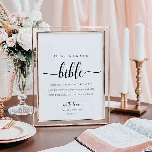 Leyton Onze Bijbel Trouwgastboek Tekenen Poster