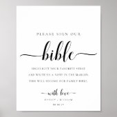 Leyton Teken Ons Bijbel Trouwen Gastboek Poster (Voorkant)