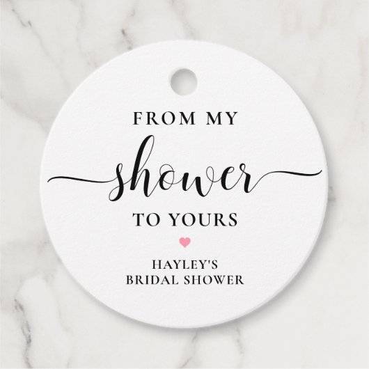 Leyton van mijn douche naar jouw zeep bedankjes labels (Voorkant)