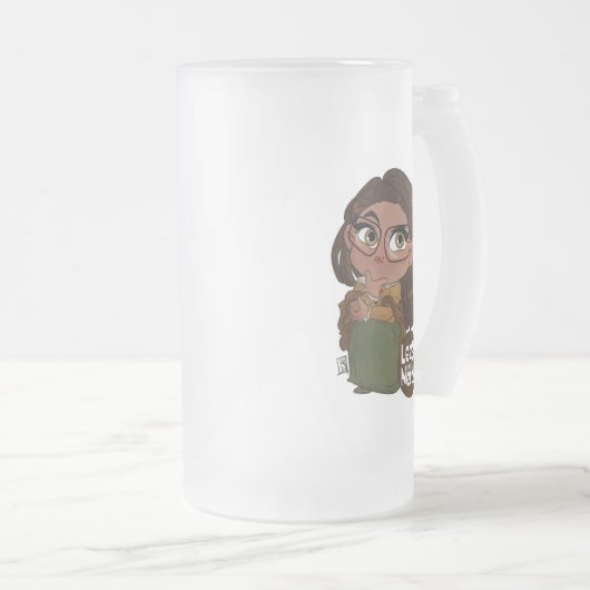 Lezbi Nerdy Frosty Mug Matglas Bierpul (Voorkant rechts)