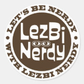Lezbi Nerdy Sticker (Voorkant)