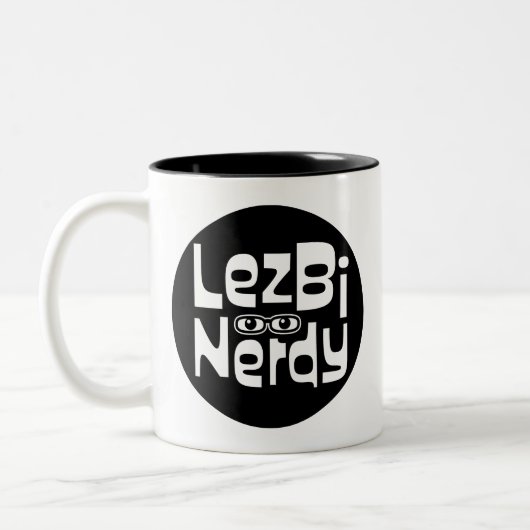 Lezbi Nerdy Two Tone Mok (Links)
