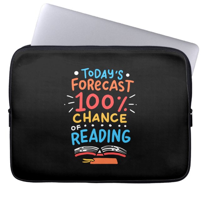 Lezen - 100% kans op lezen laptop sleeve (Voorkant)