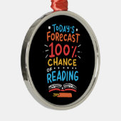 Lezen - 100% kans op lezen metalen ornament (Rechts)