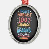 Lezen - 100% kans op lezen metalen ornament (Links)
