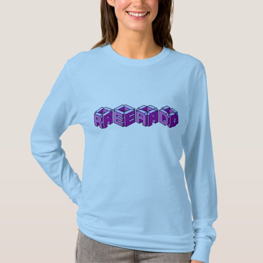 Lezen - 3D-lettertype T-shirt (Voorkant)