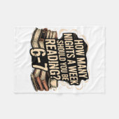Lezen 67 Meme Engelse leraar Grappig 67 Bibliothec Fleece Deken (Voorkant (Horizontaal))