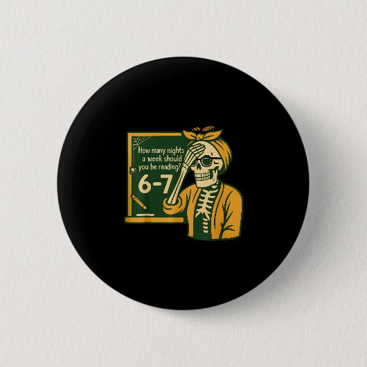 Lezen 67 Meme Engelse leraar Grappig 67 Boek Liefd Ronde Button 5,7 Cm (Voorkant)