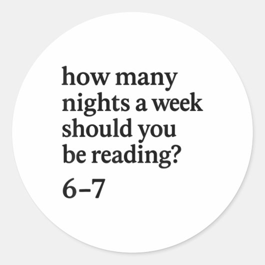 Lezen 67 Meme Engelse leraar Grappig 67 Boek Liefd Ronde Sticker (Voorkant)
