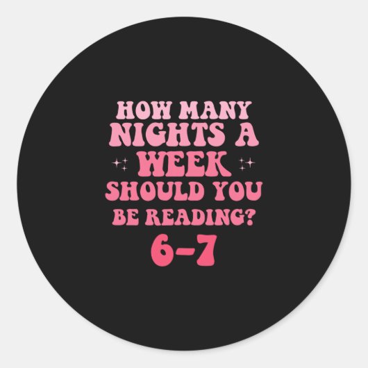 Lezen 67 Meme Engelse Leraar Grappig Zes Zeventig  Ronde Sticker (Voorkant)