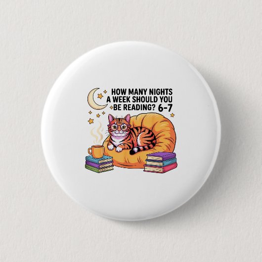 Lezen 67 Meme Englieacher Grappig 67 Met Kat Lezen Ronde Button 5,7 Cm (Voorkant)