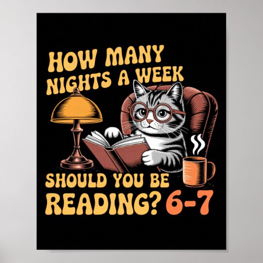 Lezen 67 Meme Englieacher In Grappige 67 Kat Vinta Poster (Voorkant)