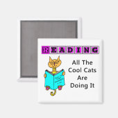 Lezen, alle koude katten doen het magneet (Voorkant / Achterkant)