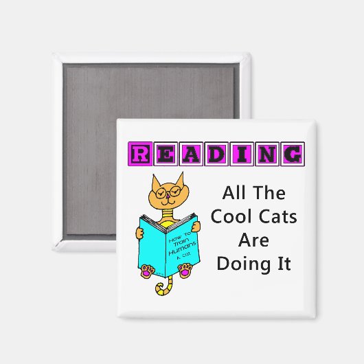 Lezen, alle koude katten doen het magneet (Voorkant / Achterkant)