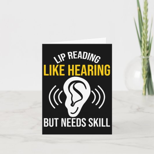 Lezen als doof horen kaart (Voorkant)