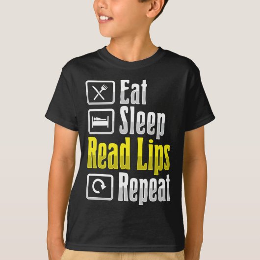 Lezen ASL Handgebaar Doof Gehoorverlies Awarene T-shirt (Voorkant)