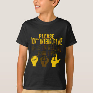 Lezen ASL Handgebaar Doof Gehoorverlies Awarene T-shirt