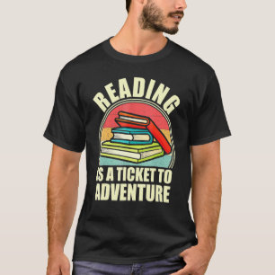 Lezen Avontuur Bibliotheek Student Docent Boek Boo T-shirt