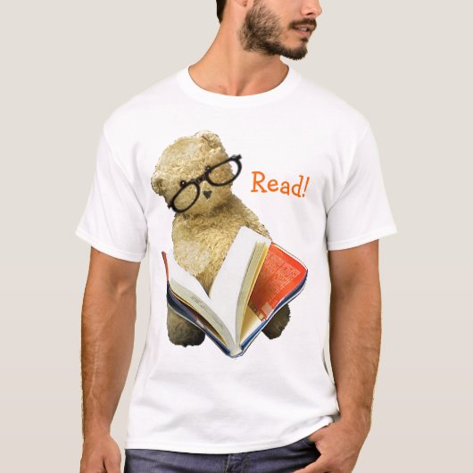 Lezen Beer - T-shirt (Voorkant)