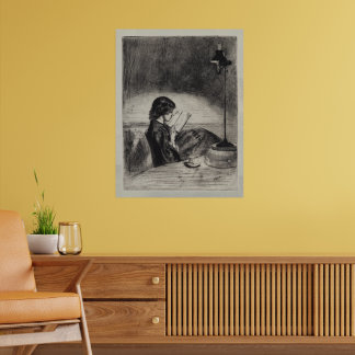 Lezen bij lamplicht, Whistler Poster