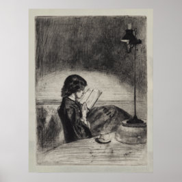 Lezen bij lamplicht, Whistler Poster