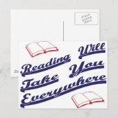 lezen brengt je overal mee briefkaart (Voorkant / Achterkant)