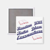 lezen brengt je overal mee magneet (Voorkant / Achterkant)