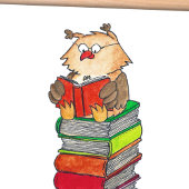 LEZEN briefkaart VAN DE OWL door Nicole Janes