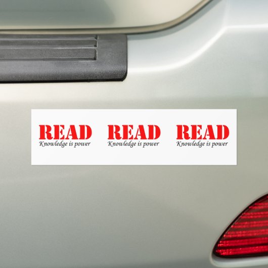 Lezen Bumpersticker (Op auto)