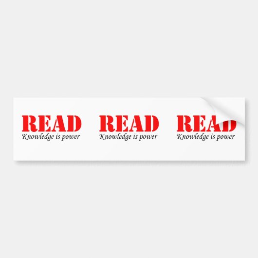 Lezen Bumpersticker (Voorkant)