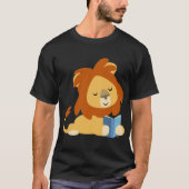Lezen Cartoon Lion T-shirt (Voorkant)