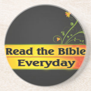LEZEN DE BIBLE OM DE DAG ZANDSTEEN ONDERZETTER